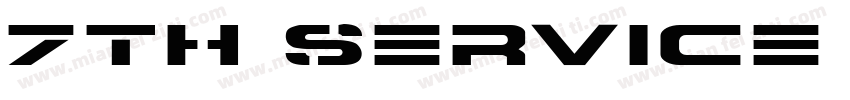 7th Service Regular字体转换